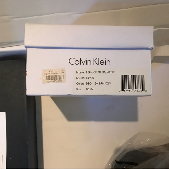 New. Gorgeous Calvin Klein brown suede heels! - Picture 6 of 6